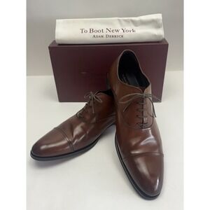 To Boot New York BRANDON Cognac‎ Cap Toe Oxford Lace Up Shoes 13 W Wide W/Box